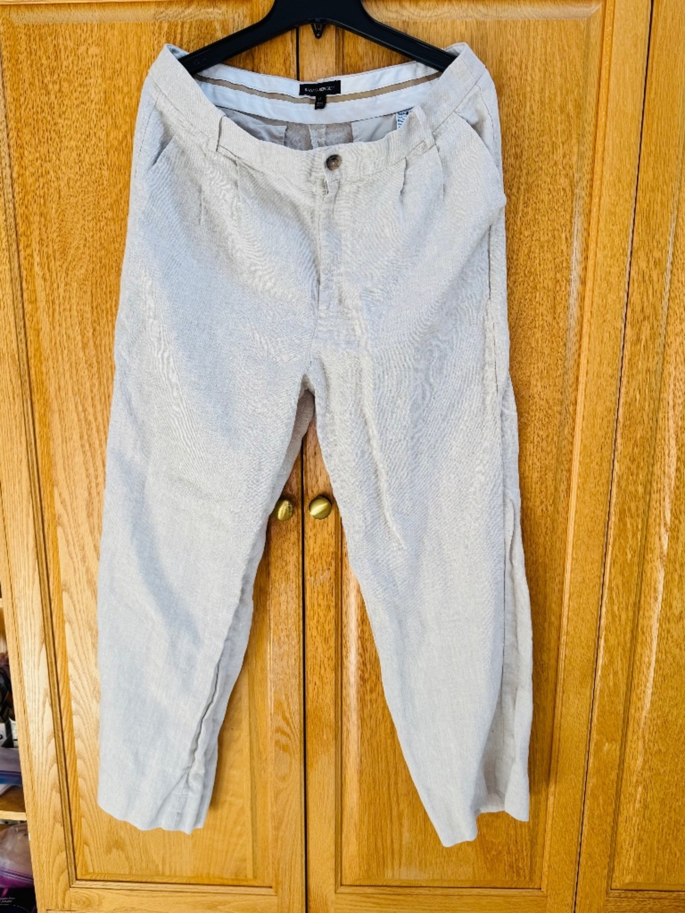 Banana Republic Palma Linen Pant STRAIGHT FIT: High-waisted - Natural -Worn once